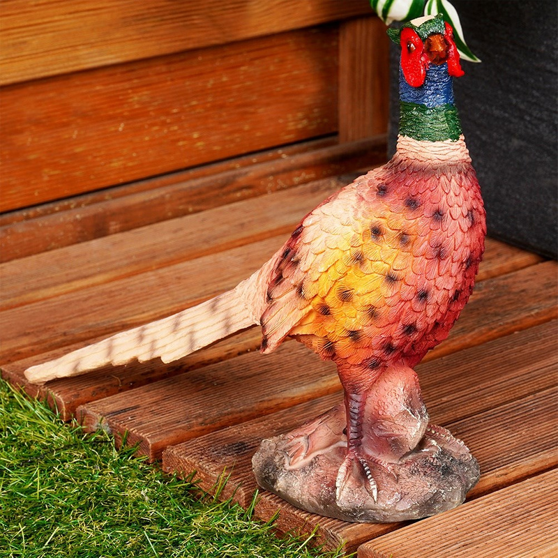 Garden Statue Pheasant 32.5x9.5x23 cm